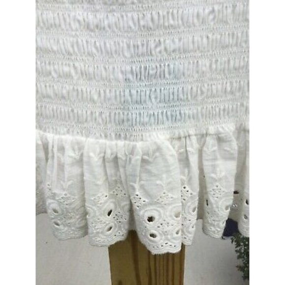 NWT House of Harlow 1960 REVOLVE Smocked Eyelet Top Boho Cotton S MSRP $160 - Picture 11 of 15